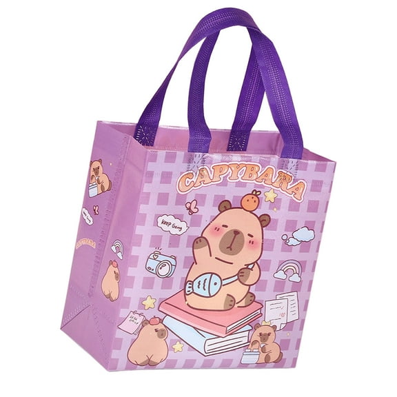 Cartoon Handheld Bags 9x9x4Inch Fabric Bag Shopping Bag with Double Handle For Kids Birthday Wedding Christmas Packaging