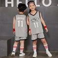 thumbnail image 2 of Irving Maillot No.11/uniforme de Basketball pour Enfants Édition Ville/gris, 2 of 3