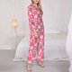 thumbnail image 3 of Balery Pink Christmas Cheer Conjunto de Pijama con Estampado para Mujer, Conjunto de Dos Piezas con Manga Larga, Ropa de Dormir Suave con Bolsillos, Pijamas Cómodos-Medium, 3 of 7