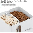 thumbnail image 2 of GHSDFBB Automatic Cat Food Dispenser,Double Hopper Automatic Cat Feeders with Freshness Preservation,Timed Cat Feeders for Dry Food,Cat Feeder 2.4G Wi-Fi Enabled App Control Stainless Steel Bowl, 2 of 7