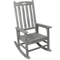 thumbnail image 4 of Tcbosik Outdoor Rocking Chair, Wood High Back Rocker, Lounge Chair for Porch, Patio, Garden, Deck, Backyard, Light Gray, 4 of 9