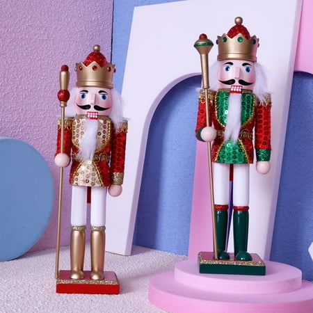 

Nutcracker Puppet Fairy Tale Traditional Handwork Collection Sequin Decoration Christmas Mini King Nutcracker Toy for Home