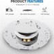 thumbnail image 3 of Tub Drain Stainless Steel Sink Cover, Pop-Up Universal Odor Resistant Sink Drain with Silicone Gasket, 3 of 5
