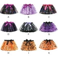 thumbnail image 5 of Hotiary Toddler Baby Girls Halloween Tulle Tutu Fancy Mini Skirt Kids Elastic Waist Print Mesh Pumpkin Bat Puffy Dress Princess Party Skirt for 2-11 Years, 5 of 5