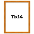 thumbnail image 2 of 11x14 Honey Brown Real Wood Picture Frame Width 0.75 inches | Interior Frame Depth 0.5 inches |, 2 of 8