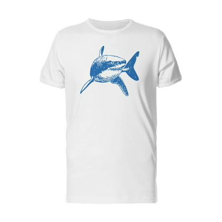 Blue Shark Pen Style Tee Men's -Image by (Best Fabric Pens For T Shirts)