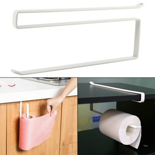 Hanging Paper Towel Holder, Kitchen Cabinet Cupboard Under Shelf Storage  Paper Towel Roll Holder Dispenser, Free Punching Wrought Iron Napkins  Plastic Wrap Rag Cling Film Storage Rack, Home Kitchen Supplies - Temu