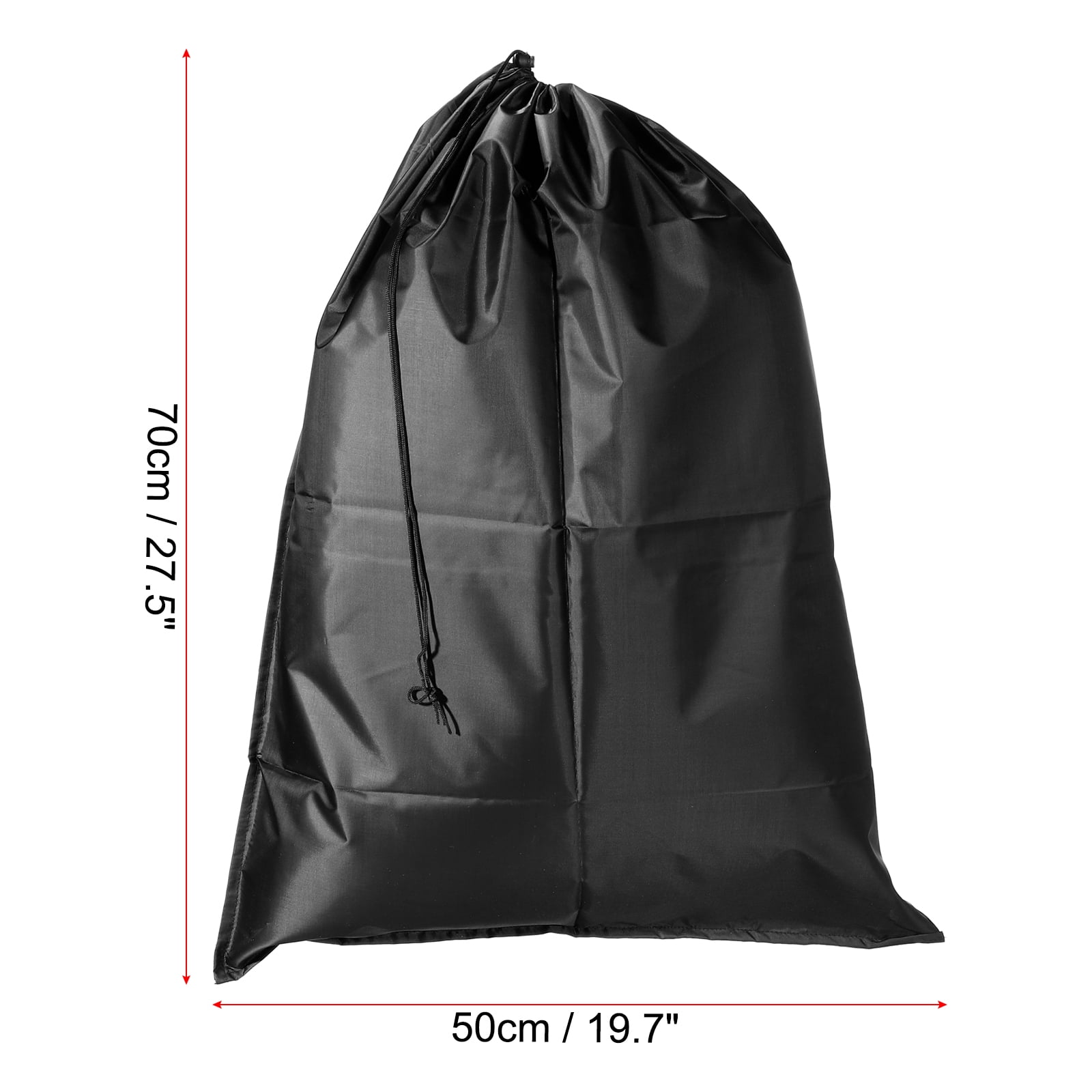 Unique Bargains Clothes Storage Drawstring Bag for Camping Travel Black 19.69"x27.56"