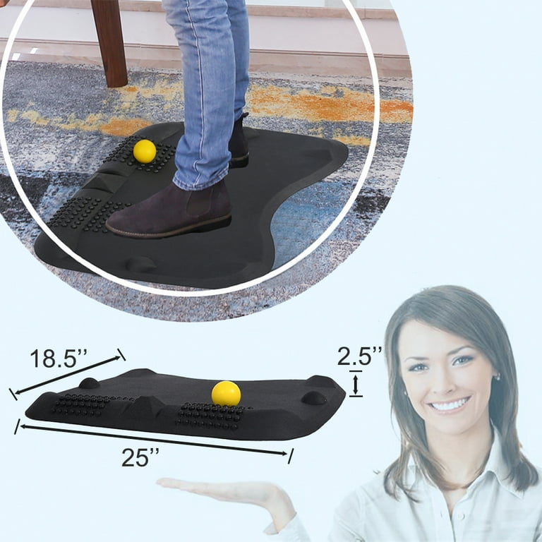 Lixada Anti-Fatigue Standing Desk Mat Ergonomic Comfort Floor Foot Mat Home  Office Work 