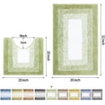 thumbnail image 4 of Juego de alfombras de baño de 2 piezas, alfombrilla de baño de microfibra de 20 x 33 y alfombrilla contorneada en forma de U de 20 x 20, con almohadilla antideslizante, alfombra de baño esponjosa, 4 of 6