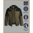 thumbnail image 2 of Bass Creek Outfitters Mens Puffer Jacket - Midweight Quilted Hooded Winter Coat Mens Outdoor Jacket, 2 of 7