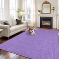 thumbnail image 3 of Lavender Burlap Texture Large Area Rugs for Bedroom Living Room, Soft Non Slip Carpet Bedside Rug, Farmhouse Vintage Lavender Rectangular Floor Cover Kitchen Accent Rug 5'x8' for Dining Room/Office, 3 of 9