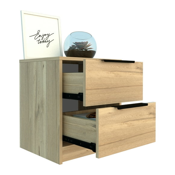 Mesa Noche Excelsior Duna/Blanco Madera Aglomerada MDP