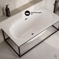 thumbnail image 4 of Pierre 60" Soaking Freestanding Bathtub in Glossy White, Black Frame Included, 4 of 8