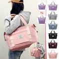 thumbnail image 1 of Bolso bandolera de nylon | Tote de lona de gran capacidad para viajes | Organizador plegable ligero con múltiples compartimentos | Separación para húmedo y seco | 42x28x22cm | Unisex para gimnasio y, 1 of 4