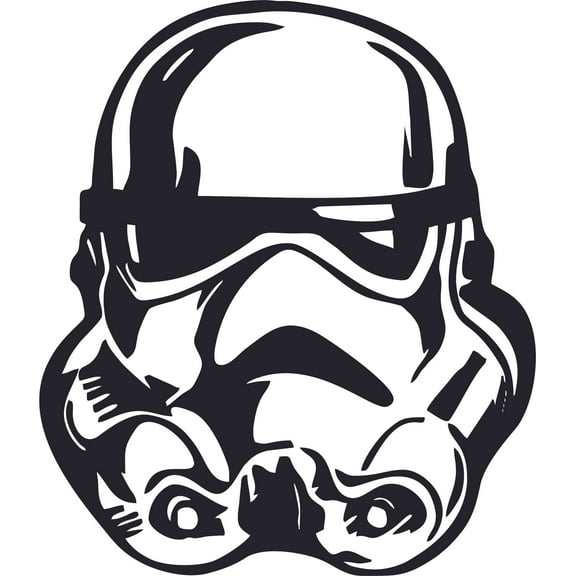 Storm Trooper Star Wars Cartoon Character Wall Art Vinyl Sticker Design Decal Girls Boys Kids Bedroom Nursery Kindergarten Fun Home Children Room Decor Sticker Wall Art Vinyl Decor Size (20x20 inch)
