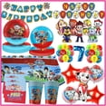 thumbnail image 2 of Decoración para fiesta de cumpleaños de Paw Patrol, vajilla de papel roja de Paw Patrol, vasos, platos y servilletas, kit de globos, juego de suministros para feliz cumpleaños, 2 of 5