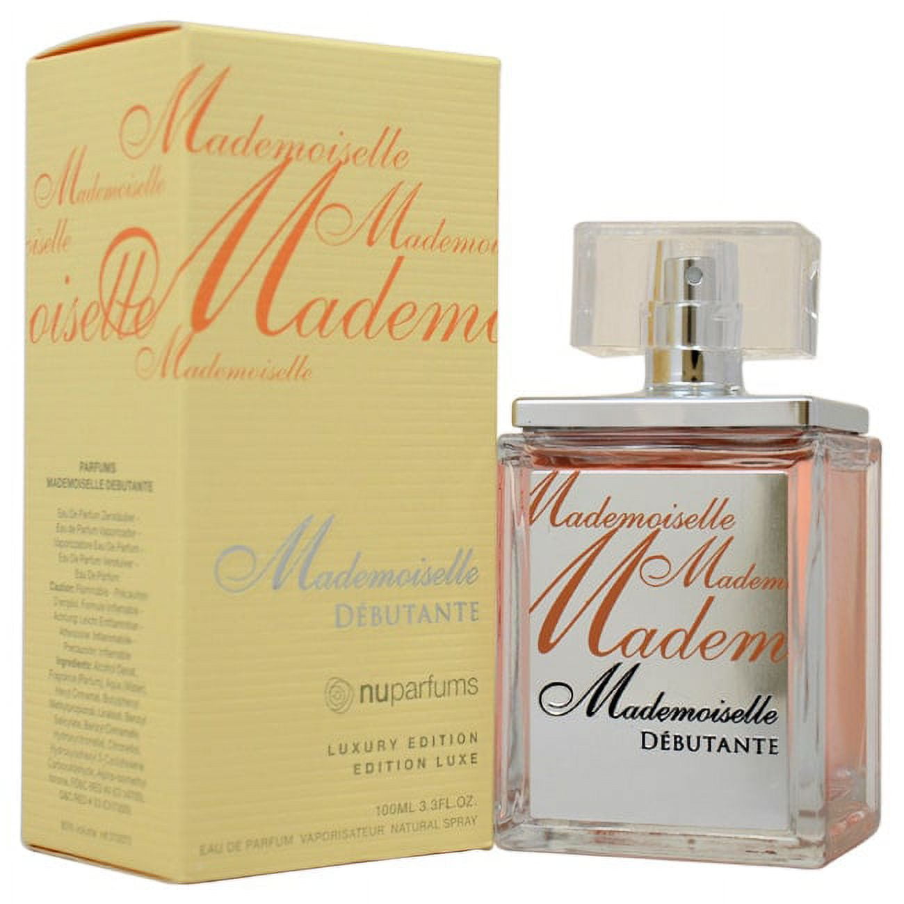 Mademoiselle Debutante by Nu Parfums Eau De Parfum Spray 3.3 oz for Women