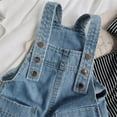 thumbnail image 5 of URMAGIC Baby Girl Jean Shorts, Toddler Denim Cute Summer Shortalls 1-2 Years, 5 of 7