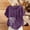 Shirts-Purple, variant on Gamivast Boho Womens Tops Linen Casual Short Sleeve Print Side Button Blouses Trendy Comfy Crew Neck Loose Going out Shirts Summer Vacation outfits