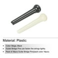 thumbnail image 3 of Uxcell Acoustic Guitar Bridge Pins Pegs, Plastic Guitar String Pins Replacement, Beige Black 36Packss, 3 of 5