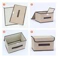 thumbnail image 3 of Unique Bargains 1 Pack Clothes Storage Bags Moving Bags Beige 10.2*7.5*6.3in, 3 of 7