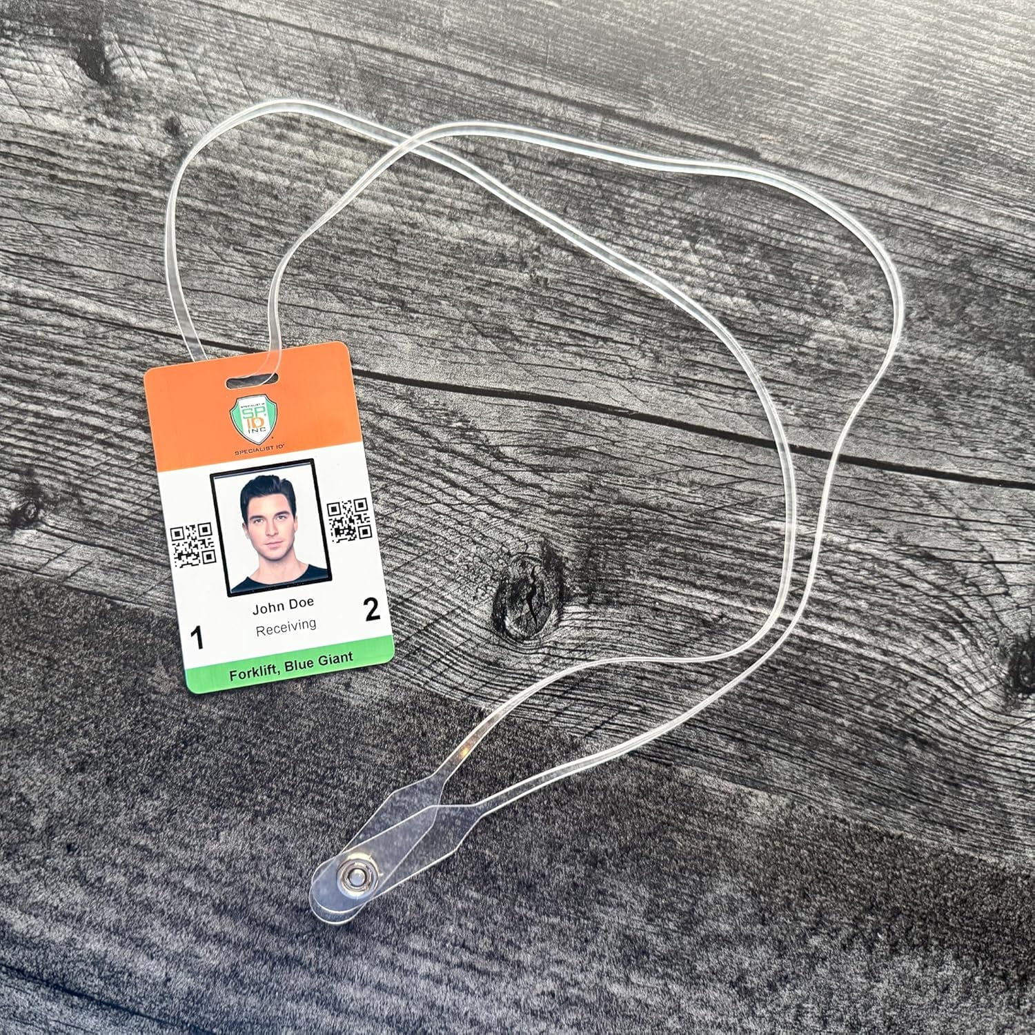Bulk 100 Pack - Cleanroom Safe Vinyl Lanyard - 37" Frosted Clear ID Badge Holder Strap with Safety Breakaway - Non-Linting, Wipeable, & Sterile Environment Ready by Specialist ID