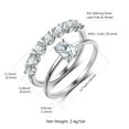 thumbnail image 3 of Beautlace 925 Sterling Silver Rings Set,Cubic Zirconia Promise Rings Stackable Wedding Bands Rings for Women Set Size 9, 3 of 10