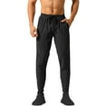 thumbnail image 4 of YLSDY Men's Jogger Pants Lightweight Thin Quick Dry Pants Workout Active Athletic Running Pants Casual Loose Pants Black XL, 4 of 5