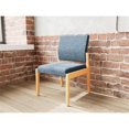 thumbnail image 3 of Pemberly Row Waiting Reception Armless Guest Chair Wood Frame in Blue, 3 of 5