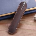 thumbnail image 4 of Miangastore Leather Pen Case Holder Handmade Fountain Multi Pens Pouch Leather Pen Protective Sleeve Cover (Coffee), 4 of 8