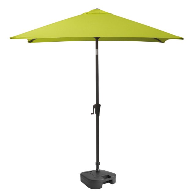 CorLiving 6.5ft x 6.5ft Square Durable Fabric Canopy Tilting Outdoor Umbrella with Steel Frame and Fillable Base
