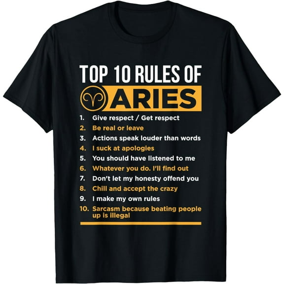 Aries Traits Facts Horoscope Zodiac Astrological Sign Gift T-Shirt
