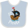 thumbnail image 3 of Inktastic Lil' Pirate Pirate Ship, Blue Bandana Boys or Girls Baby Bib, 3 of 4