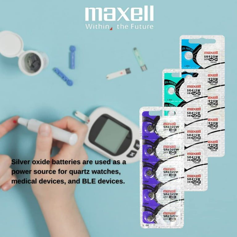 Maxell 377/376 SR626SW 5 Batteries - Watch Batteries - Watch Batteries - AA  AAA batteries - Rechargeable Batteries - Discount Batteries - Shipped Free  in US