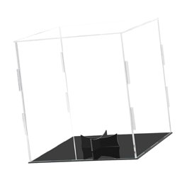 Unique Bargains Vitrine Claire, Boîte en Acrylique à Assembler Transparente et Antipoussière 10x10x10 cm pour Objets de Collection, Bricolage