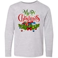 thumbnail image 3 of Inktastic Merry Christmas Long Sleeve Youth T-Shirt, 3 of 5