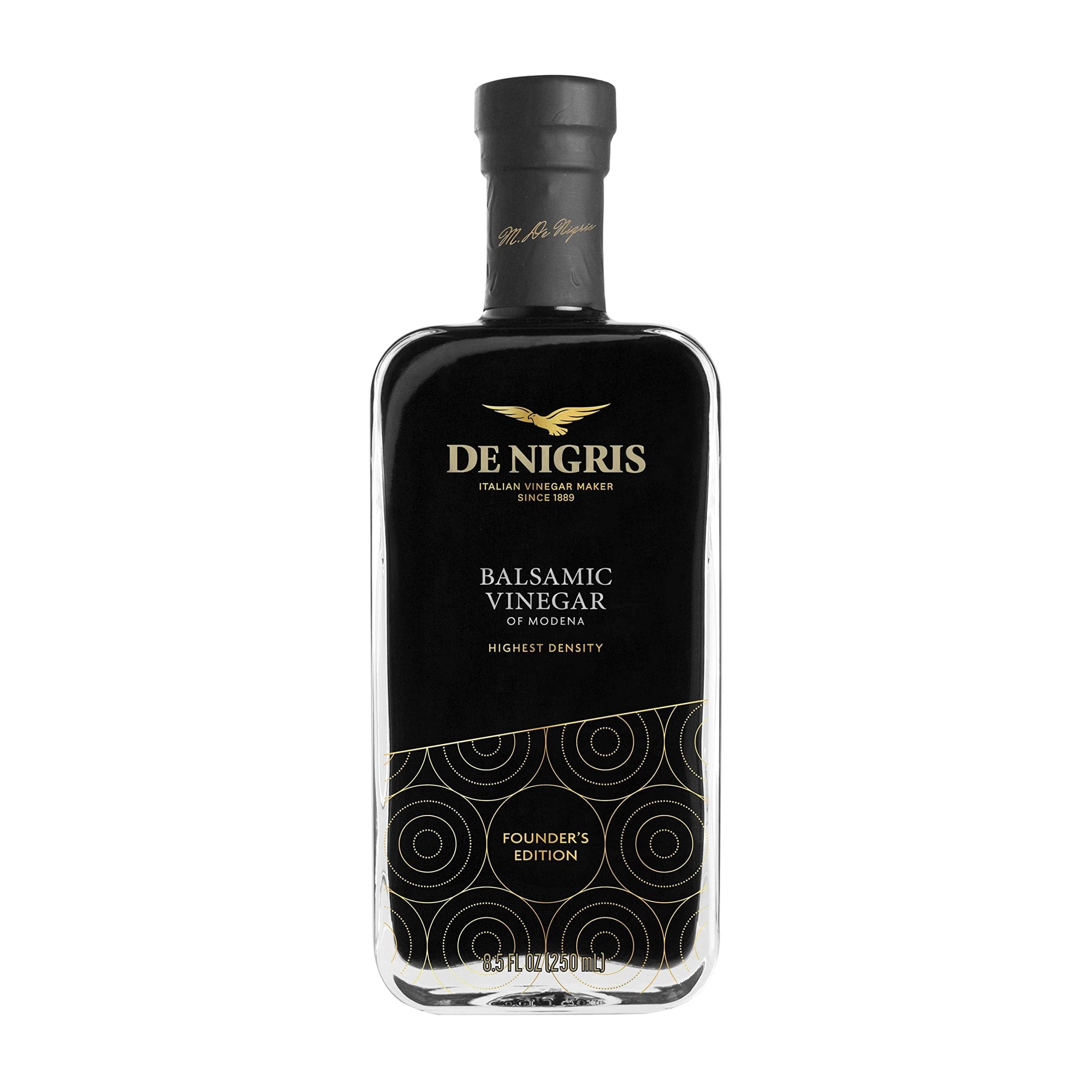 De Nigris vinegar of Modena Founder's Edition with 70% grape must, 8.5 oz (250ml) – rich and intense flavor