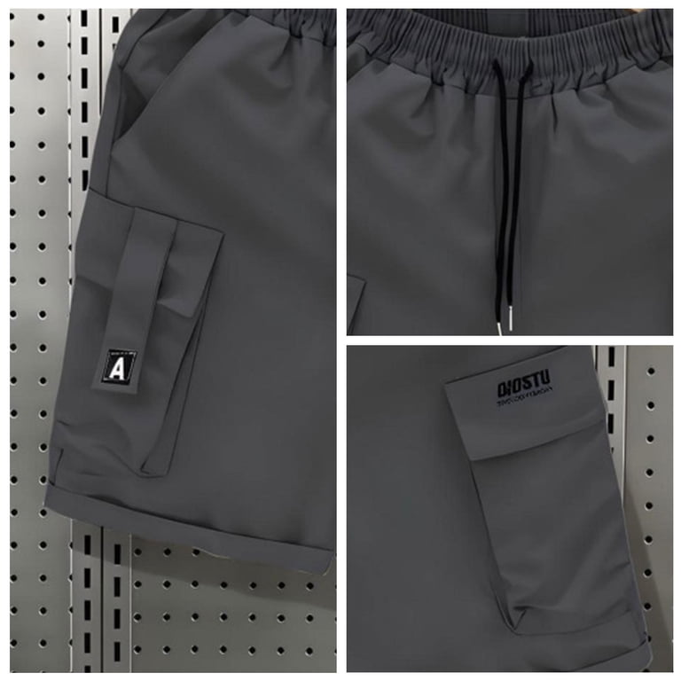 【y.o】SD HEAVY DUTY ACTIVE SHORTS YHAJDS Mens Cargo Shorts Solid Color Multi Pocket Outdoor Mid