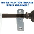 thumbnail image 3 of 2 Sets Curtain Hangers Rod Bracket Thickened Holder Drapery Hooks Spreader Office, 3 of 6