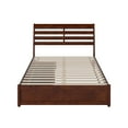 thumbnail image 2 of Emelie Full Wood Platform Bed with Panel Footboard and Storage Drawers in Walnut, 2 of 5