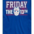 thumbnail image 3 of Friday The 13Th - Collegiate Jason Mask - Men's Short Sleeve Graphic T-Shirt, 3 of 5