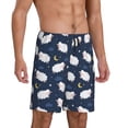 thumbnail image 6 of Mens Pajama Shorts, Cute Sheep 1 Sleep Shorts Men Pajama Bottoms Lounge PJ Shorts with Pockets, 6 of 6