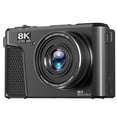thumbnail image 1 of Cámara Digital De 8k, Cámara UHD De 88MP Con Control WiFi, Cámara De Zoom De 18x Para Vlogging Con Pantalla De Flip De 3 Pulgadas De 180, Enfoque Automático Para Video De, 1 of 7