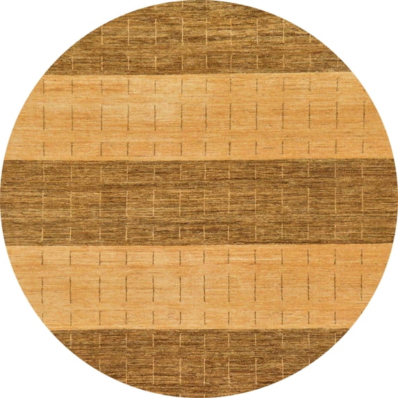 Ahgly Company Indoor Round Abstract Sedona Brown Abstract Area Rugs, 7' Round