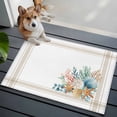 thumbnail image 3 of Entryway Rug 2'x3', Coastal Starfish Small Rug for Kitchen Bathroom Door Mat Indoor Entrance, Nautical Shells Coral Eucalyptus Stripes Non-Slip Area Rugs Floor Mats Carpet Front Door Rugs, 3 of 8