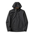 thumbnail image 2 of Txeol Mens Hiking Rain Jacket Waterproof with Hood Lightweight Windproof Hooded Raincoat Travel Clambing Cycling Coats,Black L, 2 of 6