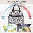 thumbnail image 4 of Uemuo Disco Ball Cherry With Bow Printed Lunch Bag Lunch Box Reusable Insulated Lunch Tote Bag, Leakproof Thermal Cooler Sack Food Handbags Case High Capacity, 4 of 5