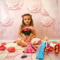 thumbnail image 4 of 4 Pieces Doll Hair Brush Plastic Pink Wig Accessories for 18 Inch Dolls and Other Hair Care Accessories, 2 Style, 4 of 7