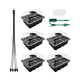 thumbnail image 3 of Bandejas de inicio Mini kits de germinación de invernadero, 12 orificios por bandeja, kits de inicio de plantas reutilizables y base para invernadero, germinación, interior Negro shamjiam Bandeja de inicio de semillas, 3 of 8